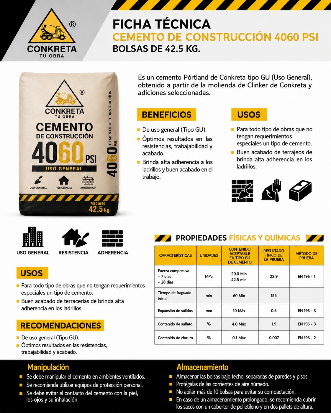 Ficha técnica Cemento 4060 PSI